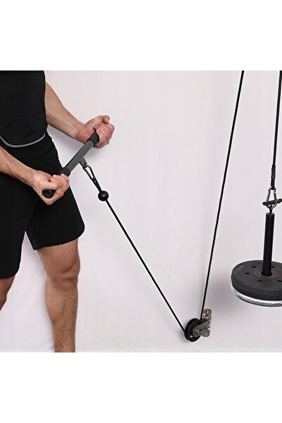 NO BRAND Sistem cu scripete și cablu pentru antrenamentul de forță al triceps...