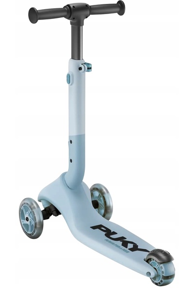 PUKY Trotinetă pentru copii Push 5201 albastru arctic cu 3 roți, roți cu LED-uri