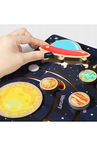 NiceKids LABIRINT DIN LEMN SISTEM SOLAR PLANETE MONTESSORI