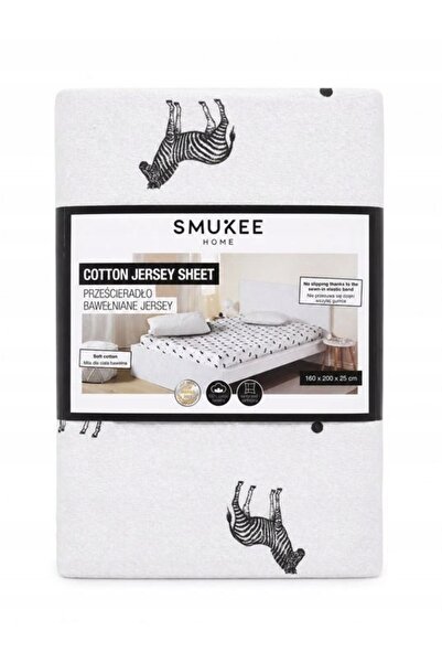 SMUKEE HOME SMUKEE Cearșaf din bumbac cu elastic, din tricot Jersey, 160 x 20...