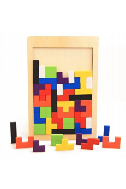 NO BRAND Puzzle din lemn, joc educativ, joc de logică, tip Tetris