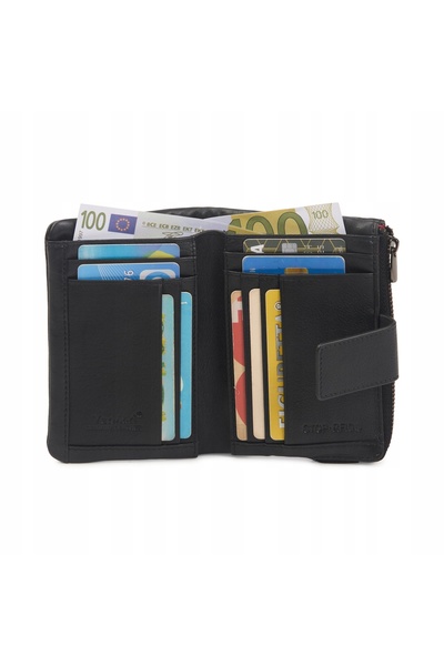 Vermari Portofel din piele pentru femei, cu capacitate mare pentru carduri și...