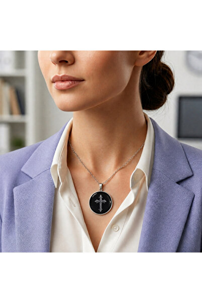 Oxolux, Lavinia Tourmalinum Faith necklace, in gift box, contrasting design, ...
