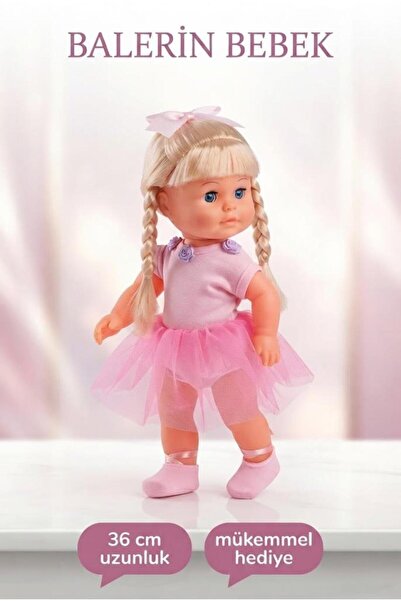 Tıfıl Toys Balerin Bebek 36 cm Kutulu Örgülü Saçlı Eğitici ve Eğlenceli Kafas...