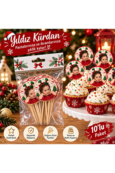 Kişiye Özel Pasta Süsü-Doğum Günü Kürdanı