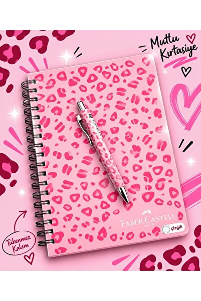 Mutlu Faber Leo Karton Kapaklı Çizgili Defter 100 Yaprak 17*24 VE TÜKENMEZ KA...