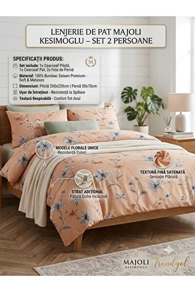 Generic Brand Double Duvet Cover Set , 100% Cotton, 4 Pieces, Bed Sheet 240x2...