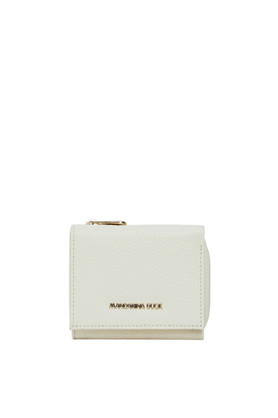 Mandarina Duck Μικρό Δερμάτινο Γυναικείο Πορτοφόλι Εκρού P10FZP76-28S