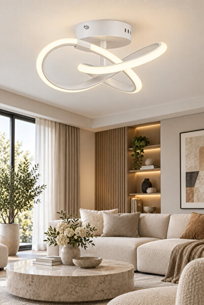 Ulucam Aydınlatma Modern Ulu Beyaz Sarkıt Led Beyaz Power Ledli Modern Salon ...