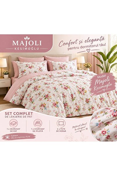 Generic Brand Double Duvet Cover Set , 100% Cotton, 4 Pieces, Bed Sheet 240x2...