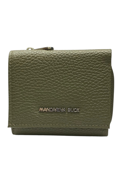 Mandarina Duck Μικρό Δερμάτινο Γυναικείο Πορτοφόλι για Κέρματα Χακί P10FZP76-B08