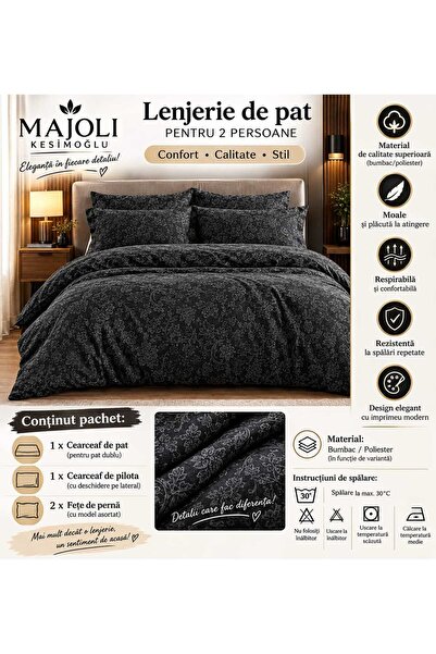 Generic Brand Double Duvet Cover Set , 100% Cotton, 4 Pieces, Bed Sheet 240x2...