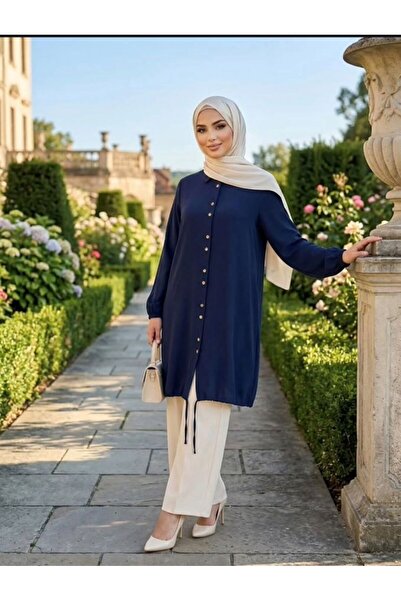 SHİROSA Long Hijab Tunic with Stopper