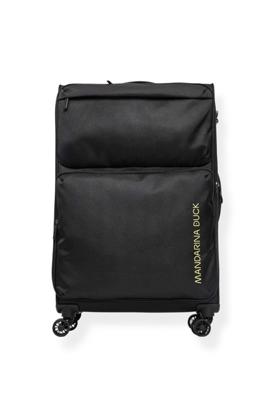 Mandarina Duck Ζέφυρ Μεγάλη Υφασμάτινη Βαλίτσα Ταξιδίου Μαύρη με 4 Ρόδες, Ύψο...