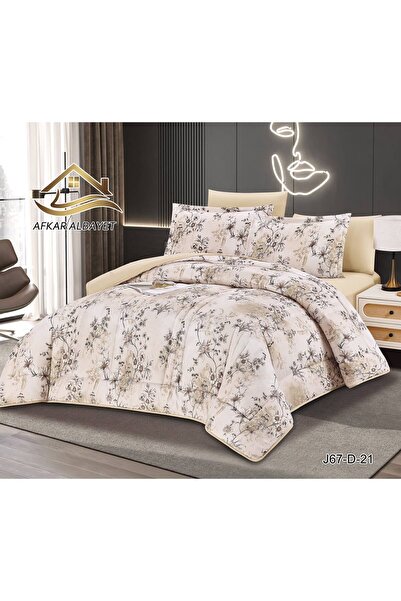 Afkar Albayet Floral Nefren Summer 6 Piece Microfiber Bedspread - Quilted Com...
