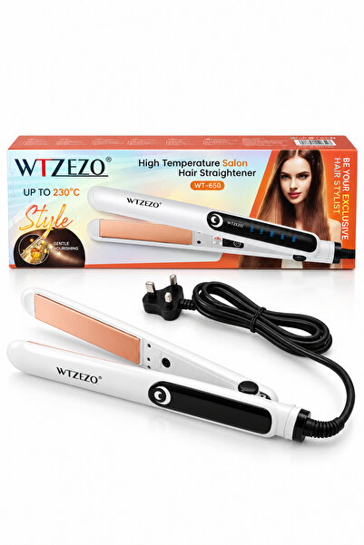 WTZEZO WT-650 Professional Hair Straightener – Up to 230°C, Adjustable Temper...