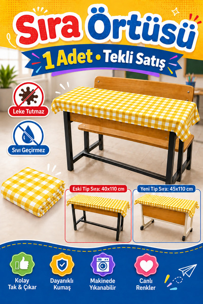 Soft Kare Tekli Duck Kumaş Sıra Örtüsü – Ölçü ve Renk Seçenekli, Leke Tutmaz,...