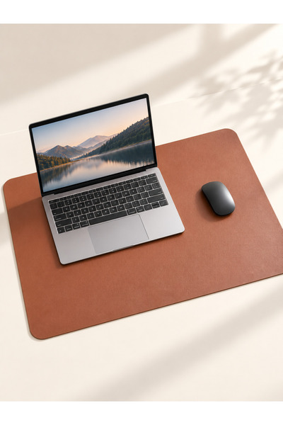 Alfa Deri 70x40 cm Suni Deri Masa Pedi Büyük Mouse Pad Laptop Klavye Matı ve ...