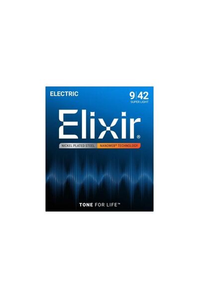 Elixir 12002 Nanoweb Elektro Gitar Teli (9-42)