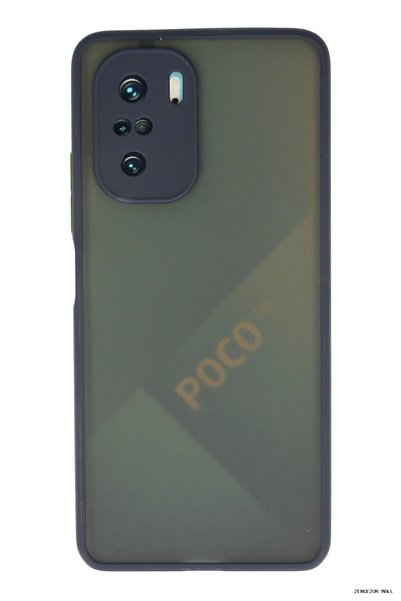New Face ZNGZRMLL Newface Poco F3 غطاء سيليكون مونتريال (205501) - أزرق داكن