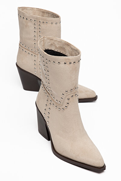 MS SUGAR SHOES Γυναικείες μπότες καουμπόι με λεπτομέρεια από καρφιά, μυτερή μ...