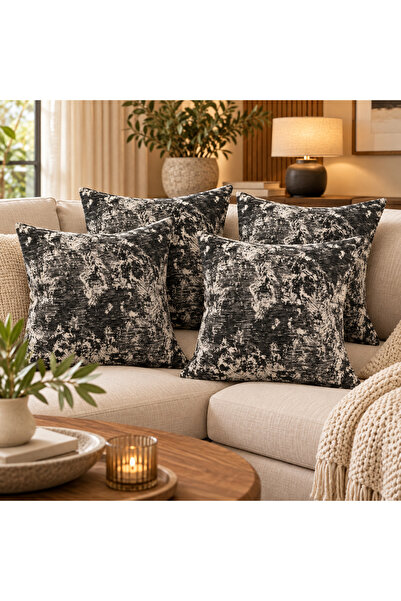 TEKSTİL-HANEM Kırlent Kılıfı 45x45 cm 4 LU SET
