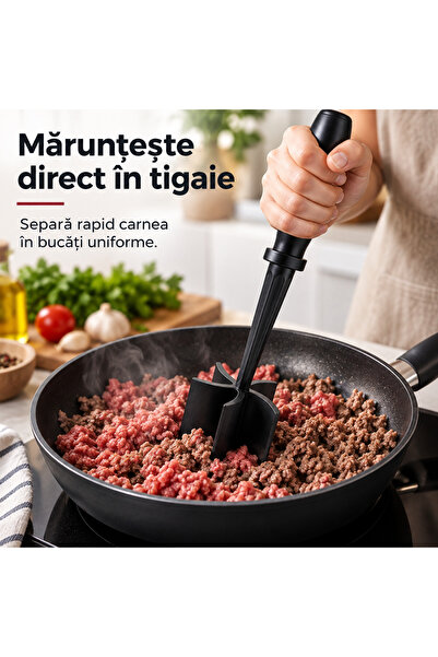OEM Tocător manual pentru carne și alimente, 5 lame, mâner ergonomic, negru