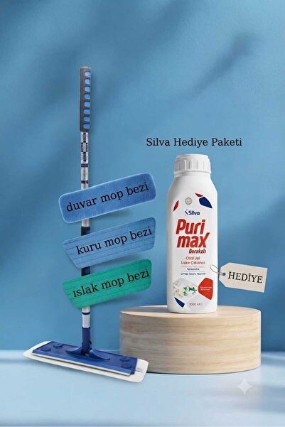 Silva Ultrafiber Mop 3’lü Set – Tüm Yüzeyler İçin Komple Temizlik Purimax Oks...