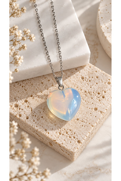 PELKAN ATELİER Natural Stone Necklaces |   Natural Stone Necklaces with Heart...