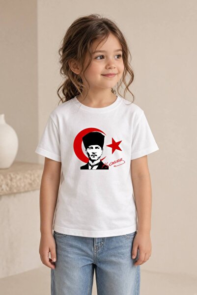 Efendioğlu Design Ataturk and Signature Printed 29 October Republic Day Cotto...