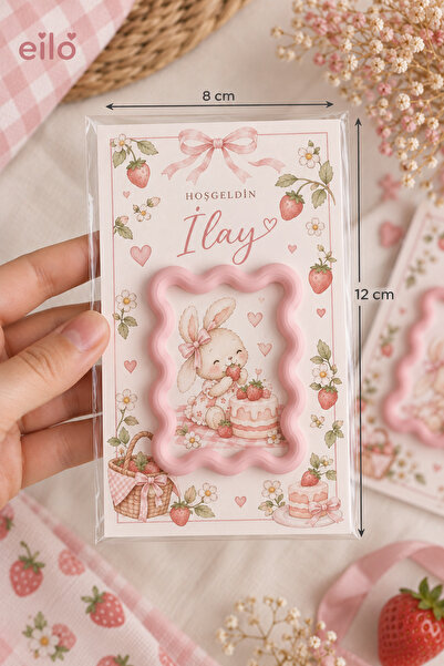 Eilo Kişiye Özel Magnet Çerçeve - Hoş Geldin Bebek Kartı - Baby Shower Hediye...