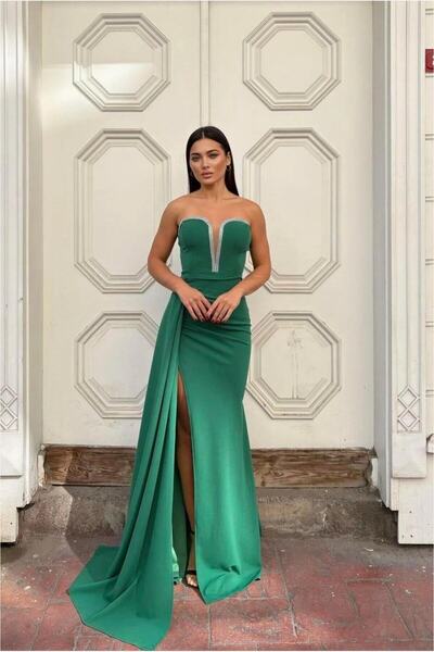 Şeker Portakalım Women's V Detailed Dress Collar Crepe