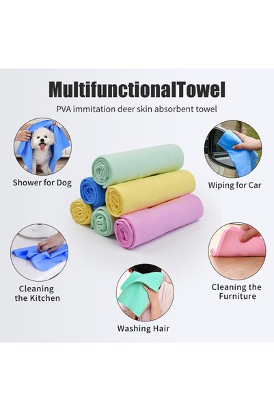 HerŞey Marketing Microfiber Car Drying Cloth Car Wash Cloth Synthetic Chamois Cleaning Cloth 4Pcs Multi-Purpose Kitchen Cloth Glass Cleaning Cloth Super Absorbent Cloth Multi-Color