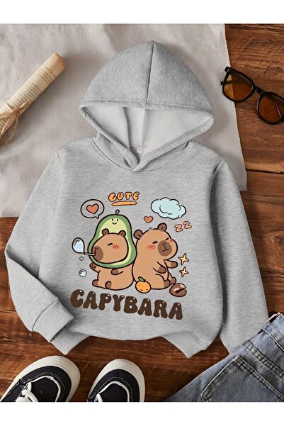 yombaa Hanorac elegant cu glugă pentru fete, top casual imprimat