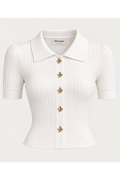 BİBOUTİQUE GOLD KUŞ DETAYLI TRİKO