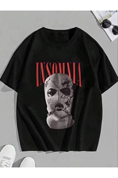 Velora Collection Unisex Red Masked Woman Printed Crewneck T-Shirt