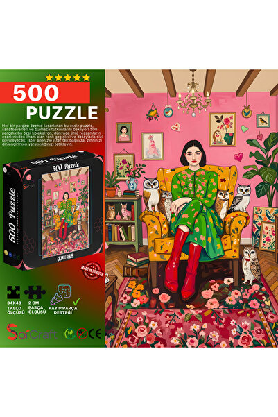 Soi Craft 500 Parça Puzzle Çiçekli Berjer #958