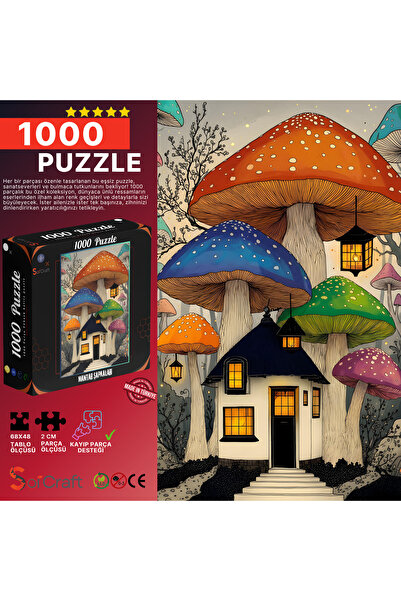 Soi Craft 1000 Parça Puzzle Mantar Şapkaları #6581
