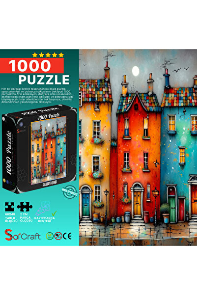 Soi Craft 1000 Parça Puzzle Suluboya Şehri #6591