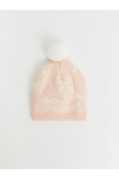 LC Waikiki Pembe Ponpon Detaylı Kız Bebek Bere