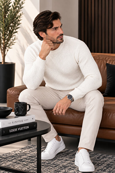 Cherry Butik Men's Sports Brass Knit Detailed Sweater