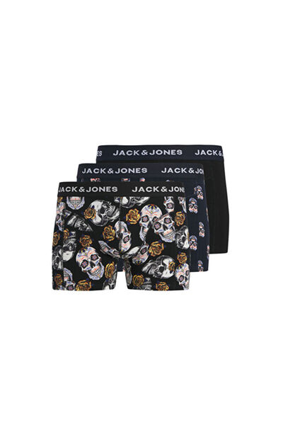 Jack & Jones Džek Džons JACRAUL SKULLS TRUNKS 3 PAKET Muške bokserice (3 pake...