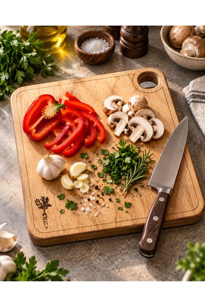 OAKY Life Vegetable Cutting Board – 30X23 cm 18 mm Natural Wood Plywood