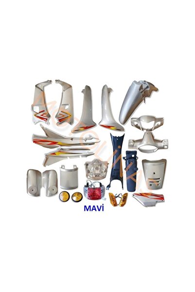 MOTOLİNAS Mondial KH100 Cup Kaporta Grenaj Seti Mavi Far Stop Dahil İthal