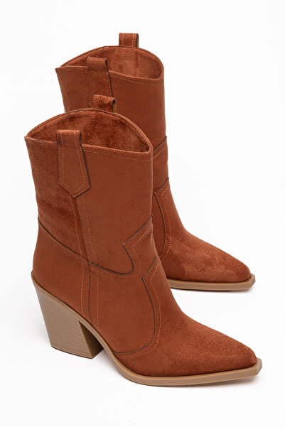 MS SUGAR SHOES Γυναικείες μπότες καουμπόι με μυτερή μύτη και χοντρό τακούνι W...