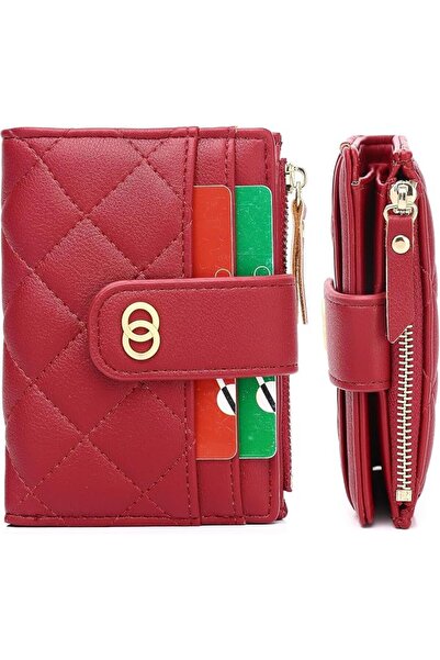X SPRING Wallets Women, Small Leather Wallet with Slots, Compact Zipper Purse...
