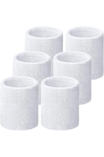 WILLBOND 6 Pack Wrist Sweatbands Tennis Wrist Bands Absorbent Sweatbands for ...