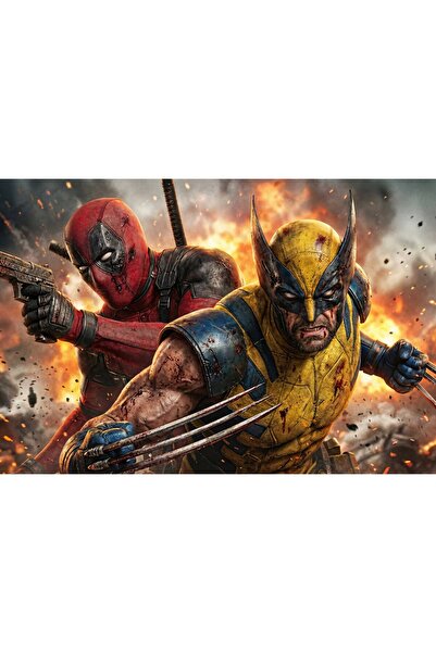 OEM Αφίσα Deadpool και Wolverine: Αγνός Αδρεναλίνης σε Δράση, 61x90 εκ., post...