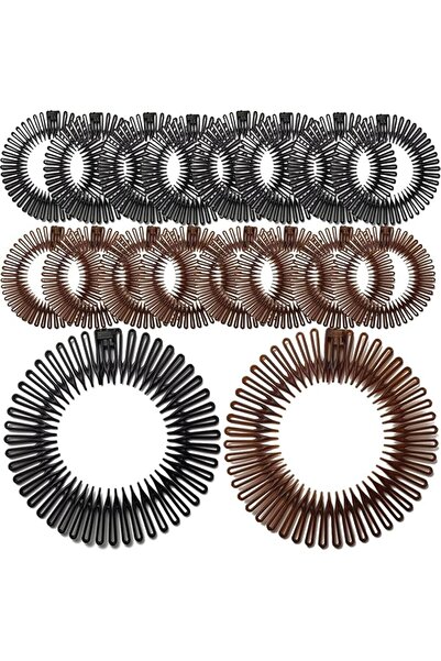 EXCEFORE Stretch Hair Comb, 20 Pcs Full Circular Stretch Comb Headbands, Flex...