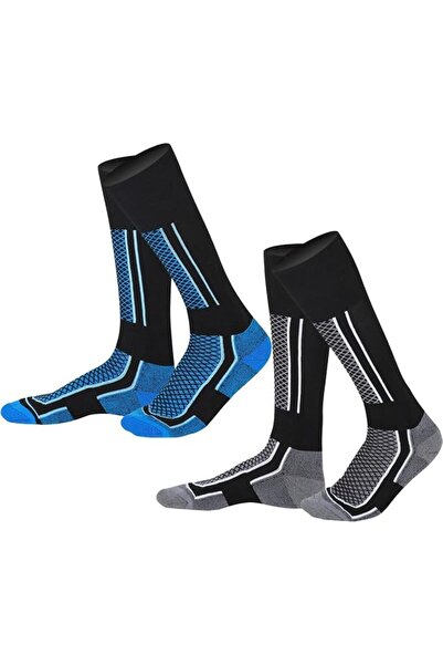 GENERAL Ski Socks for Boys, 2 Pairs High Performance Thermal Ski Socks for Sn...